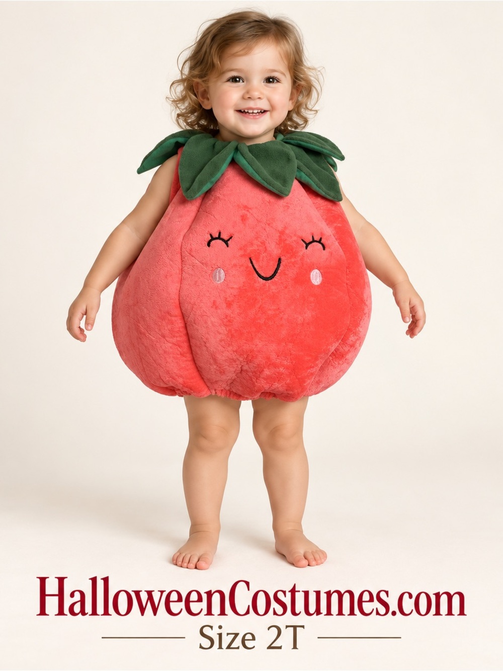 HalloweenCostumes.com Toddler Strawberry Plush Costume Size 2T
